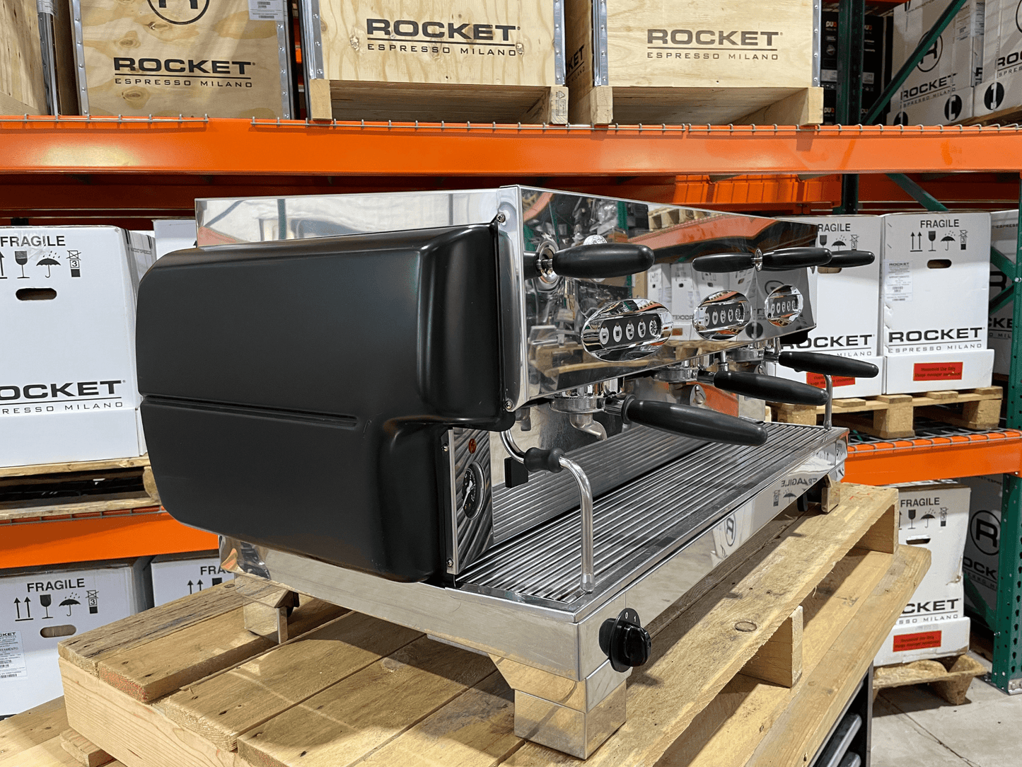 La San Marco 80E 3 Group Black Commercial Renewed Espresso Machine | Pro Coffee Gear