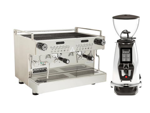 Rocket Boxer Timer Evo Espresso Machine + Macap MI20 Touch Coffee Grinder Bundle | Pro Coffee Gear