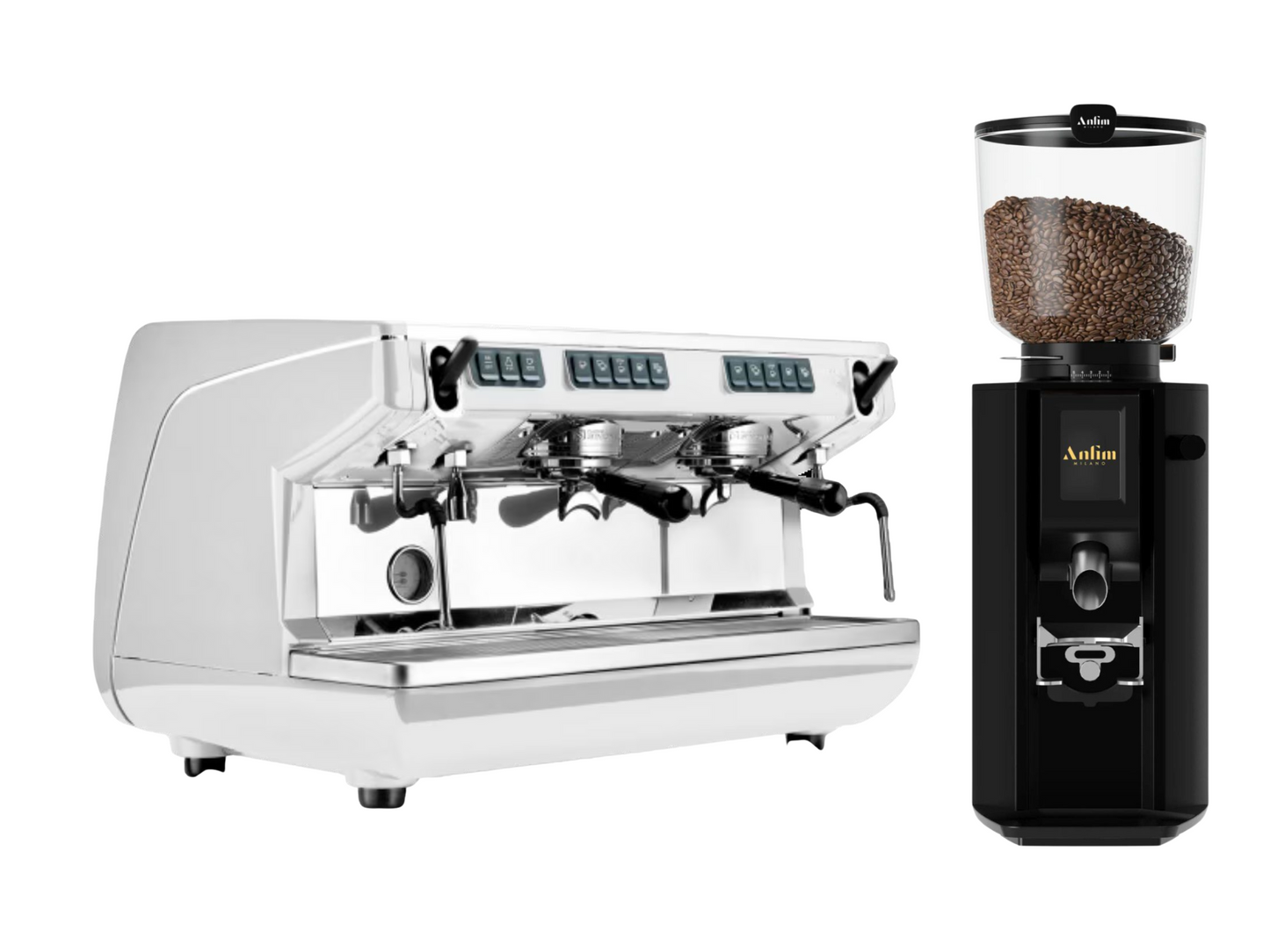 Nuova Simonelli Appia Life Commercial Espresso Machine + Macap MI20 Touch / Anfim Luna Coffee Grinder Bundle | Pro Coffee Gear