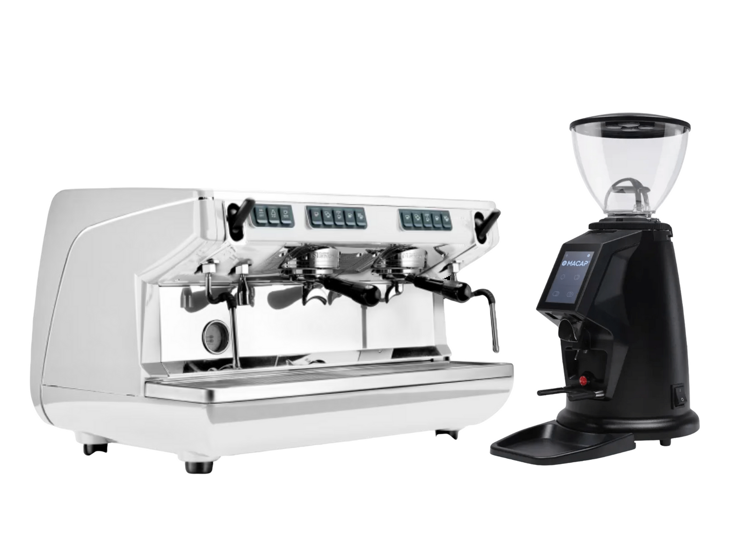 Nuova Simonelli Appia Life Commercial Espresso Machine + Macap MI20 Touch / Anfim Luna Coffee Grinder Bundle | Pro Coffee Gear