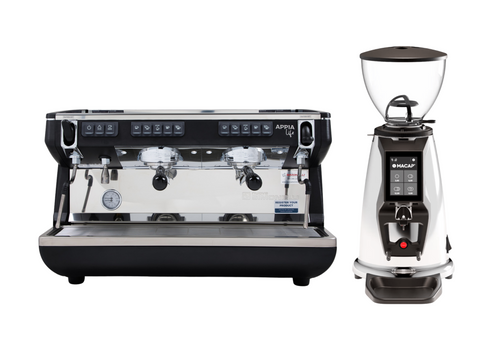 Nuova Simonelli Appia Life Commercial Espresso Machine + Macap MI20 Touch / Anfim Luna Coffee Grinder Bundle | Pro Coffee Gear