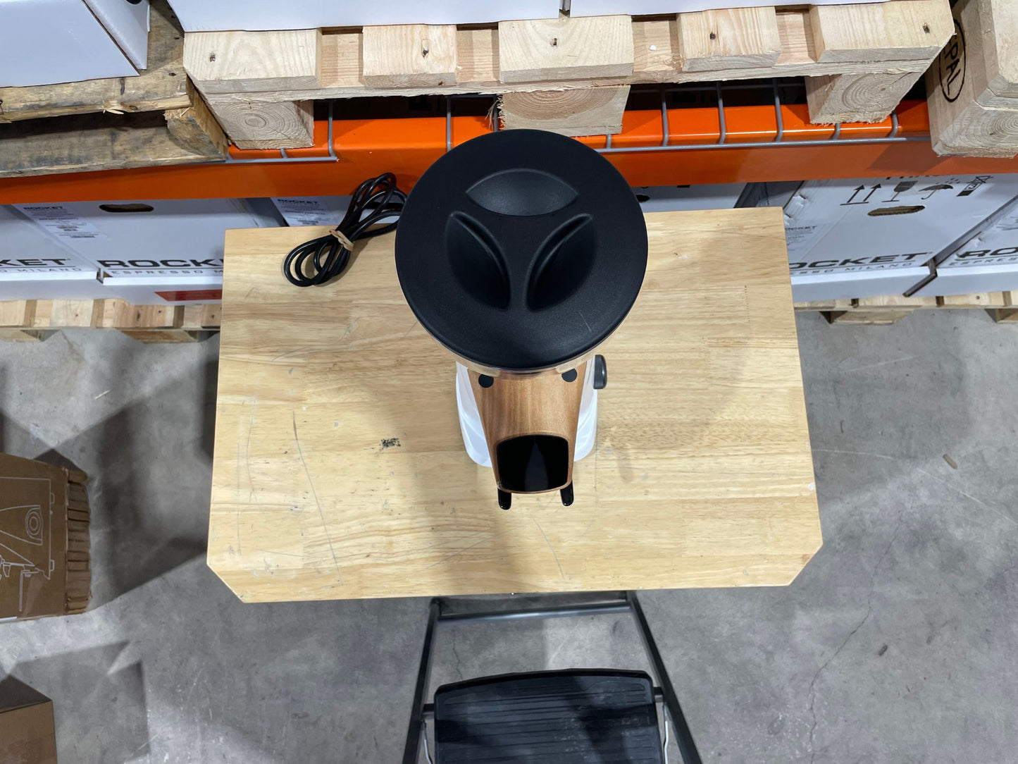 Fiorenzato All Ground 64mm White & Walnut - Demo Home Espresso Grinder | Pro Coffee Gear