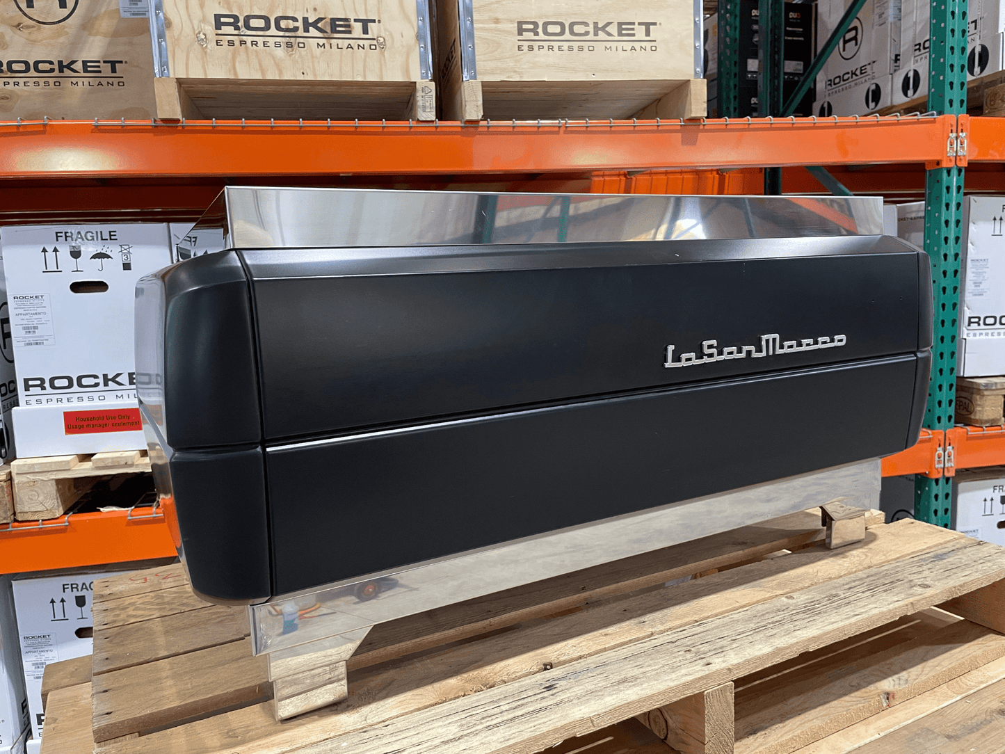 La San Marco 80E 3 Group Black Commercial Renewed Espresso Machine | Pro Coffee Gear