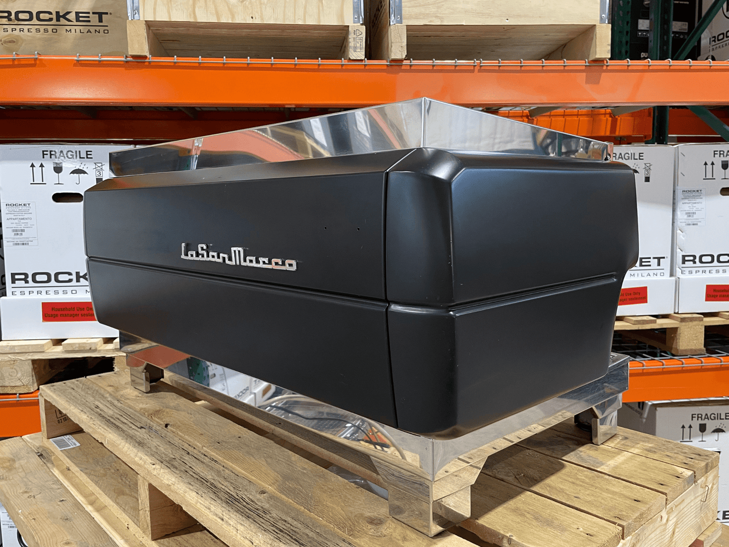 La San Marco 80E 3 Group Black Commercial Renewed Espresso Machine | Pro Coffee Gear