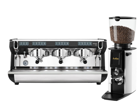 Nuova Simonelli Appia Life Commercial Espresso Machine + Macap MI20 Touch / Anfim Luna Coffee Grinder Bundle | Pro Coffee Gear