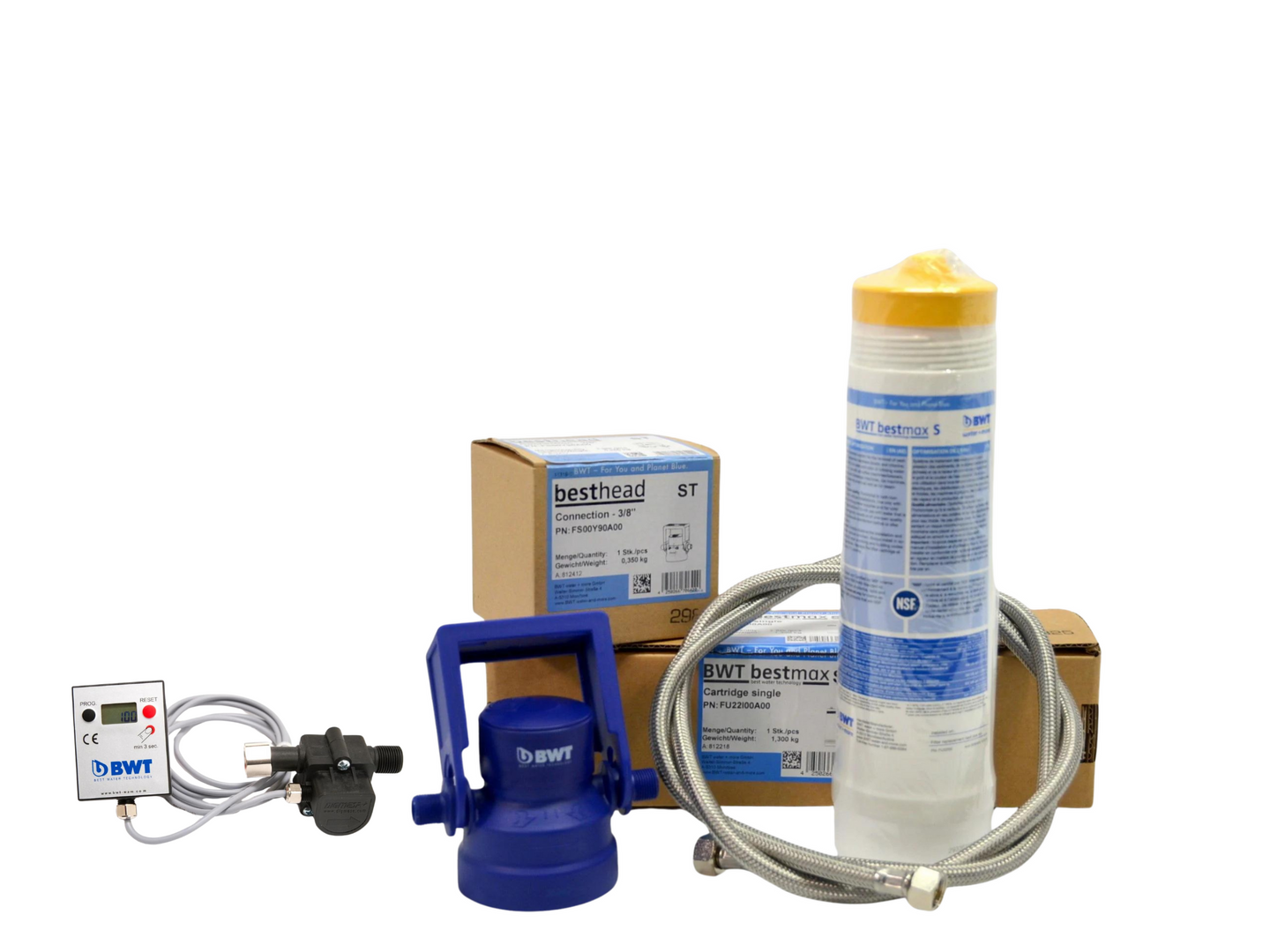 BWT BESTMAX CARTRIDGE S + BWT BESTHEAD + Hose Install Kit Bundle | Pro Coffee Gear