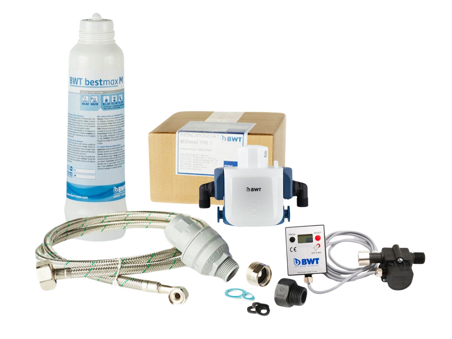 BWT BESTMAX PREMIUM + BWT BESTHEAD FLEX + BWT AQUAMETER + Hose Install Kit Bundle | Pro Coffee Gear