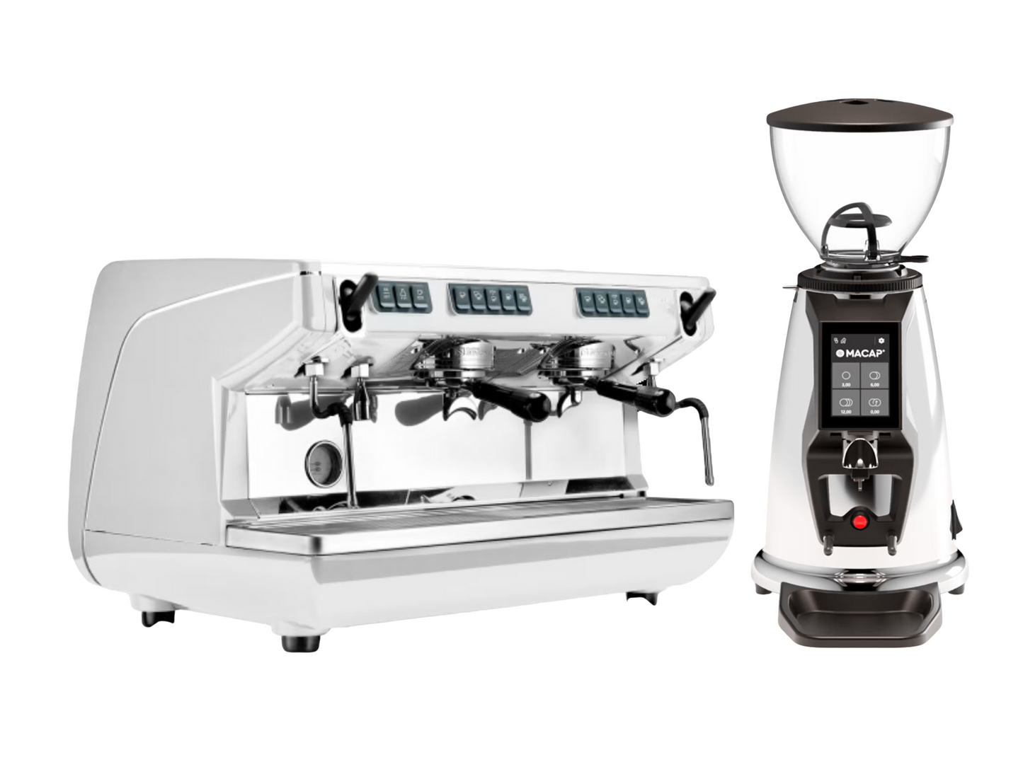 Nuova Simonelli Appia Life Commercial Espresso Machine + Macap MI20 Touch / Anfim Luna Coffee Grinder Bundle | Pro Coffee Gear