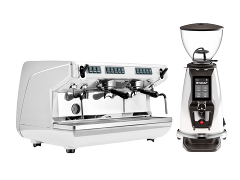 Nuova Simonelli Appia Life Commercial Espresso Machine + Macap MI20 Touch / Anfim Luna Coffee Grinder Bundle | Pro Coffee Gear