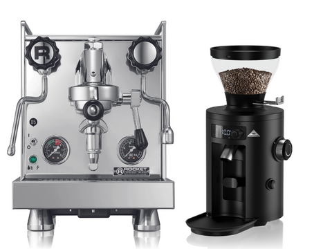 Rocket Mozzafiato Cronometro R Espresso Machine+ Mahlkonig X54 Grinder | Pro Coffee Gear