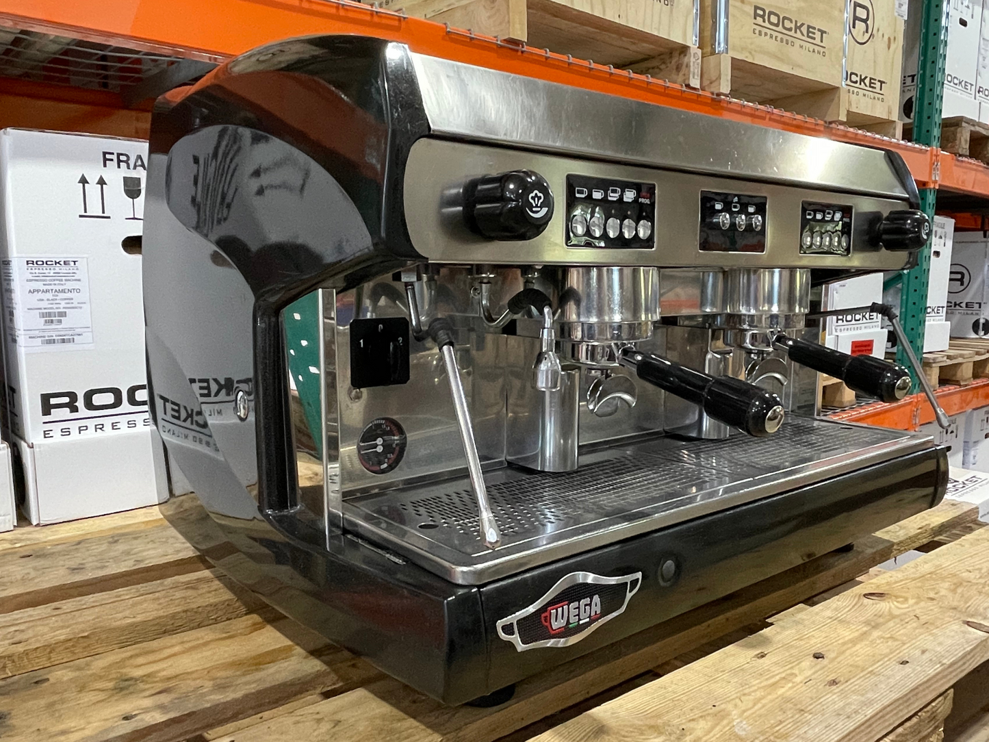 Wega Polaris 2 Group Black Renewed Commercial  Espresso Machine | Pro Coffee Gear