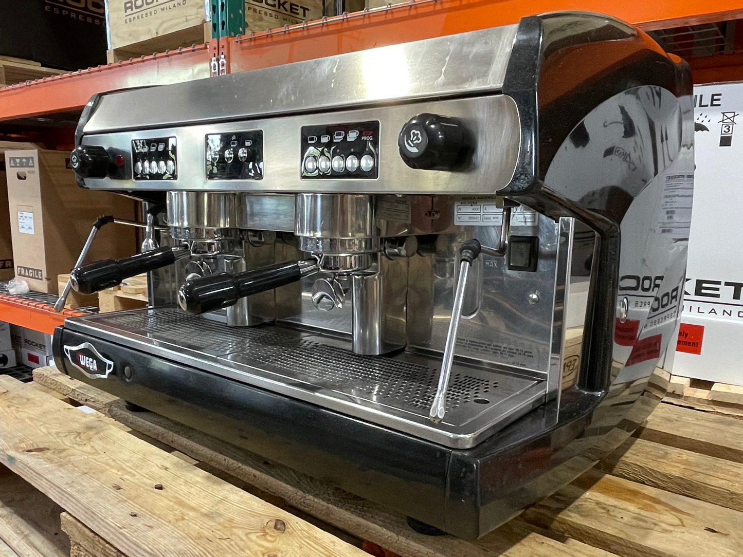 Wega Polaris 2 Group Black Renewed Commercial  Espresso Machine | Pro Coffee Gear