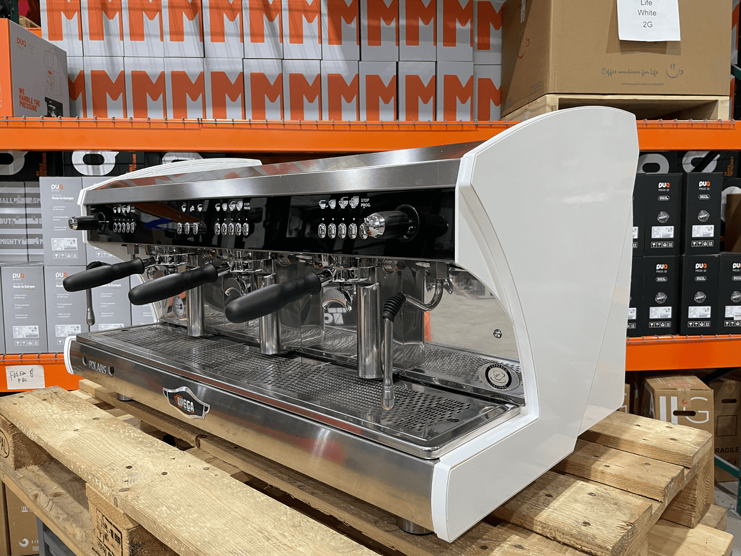 Wega Polaris Xtra 3 Group White Renewed Espresso Machine | Pro Coffee Gear