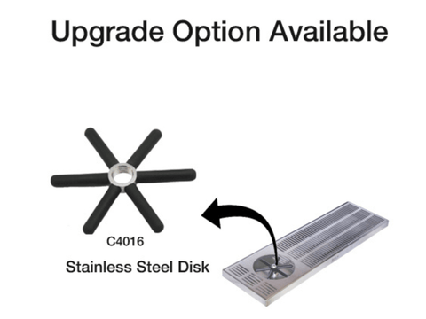 Krome 24″ X 7″ Side Spray Glass Rinser Drip Tray – Brushed Stainless – With Drain | Pro Coffee Gear