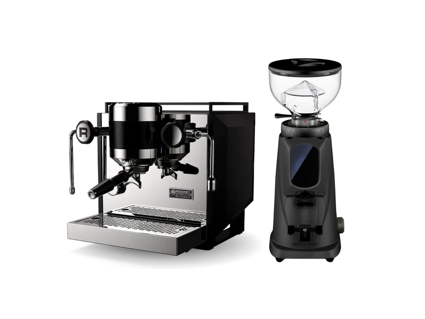 Bundle: Rocket Bicocca Espresso Machine + Fiorenzato AllGrond Sense Grinder | Pro Coffee Gear