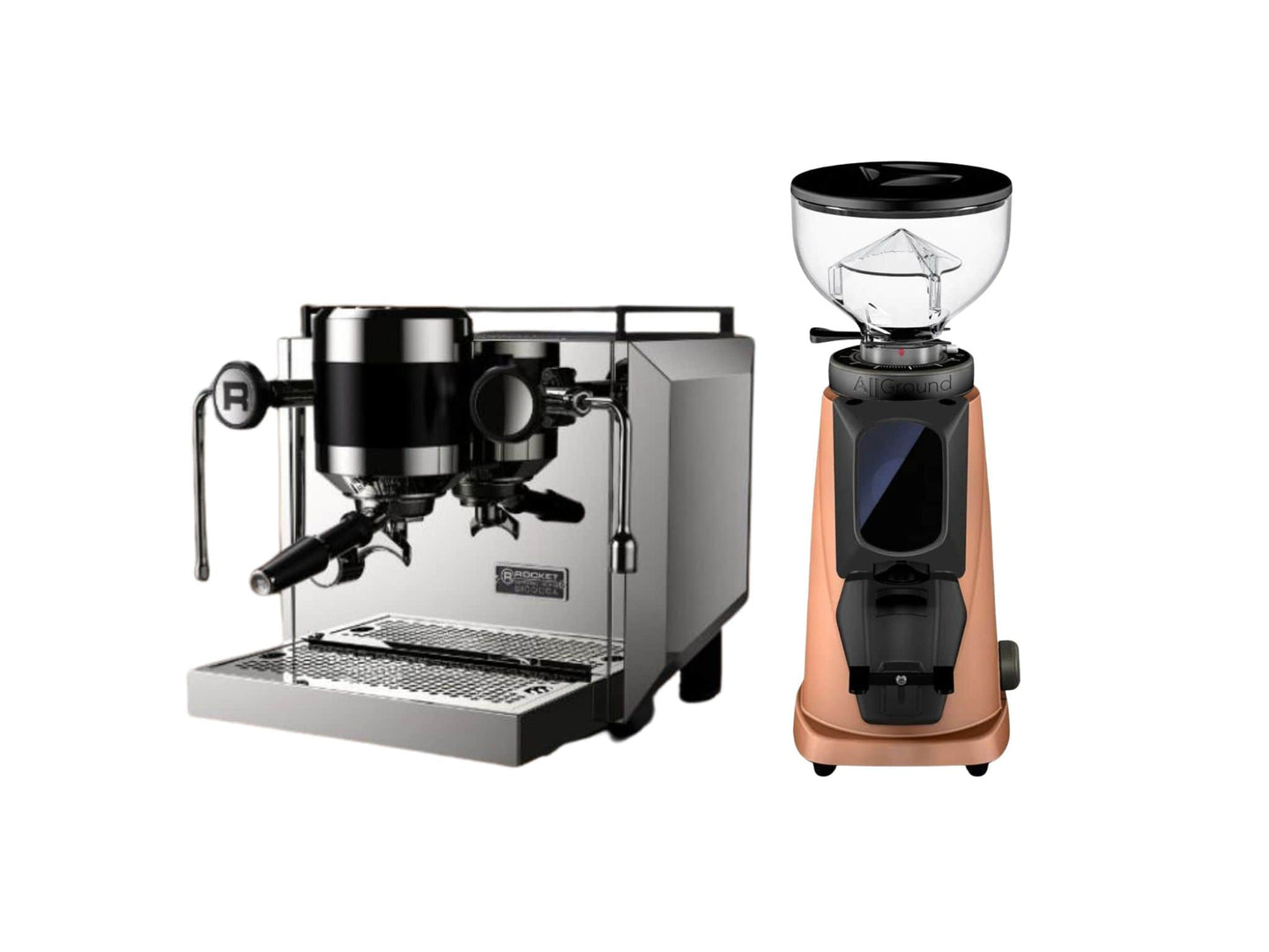 Bundle: Rocket Bicocca Espresso Machine + Fiorenzato AllGrond Sense Grinder | Pro Coffee Gear