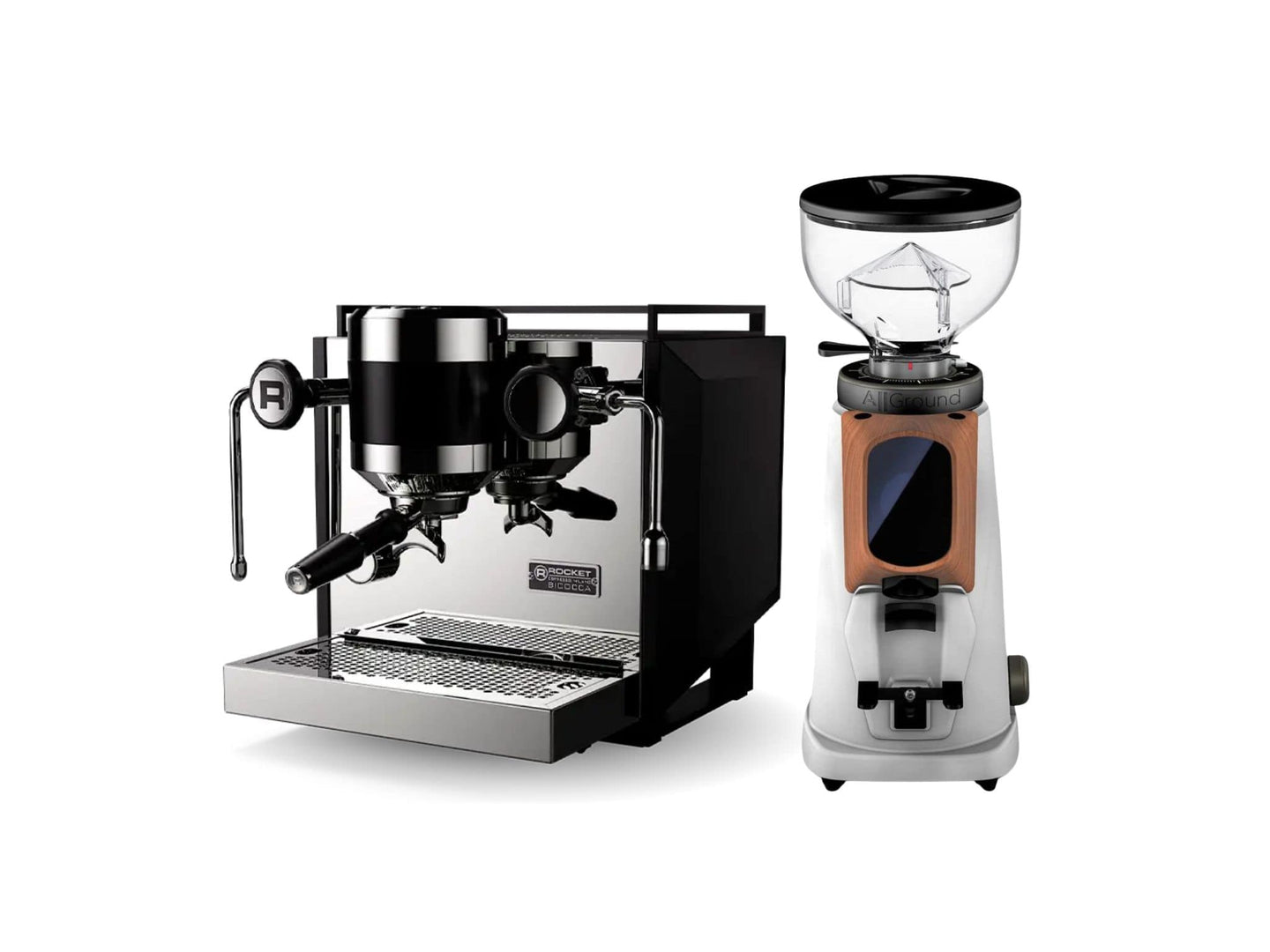 Bundle: Rocket Bicocca Espresso Machine + Fiorenzato AllGrond Sense Grinder | Pro Coffee Gear