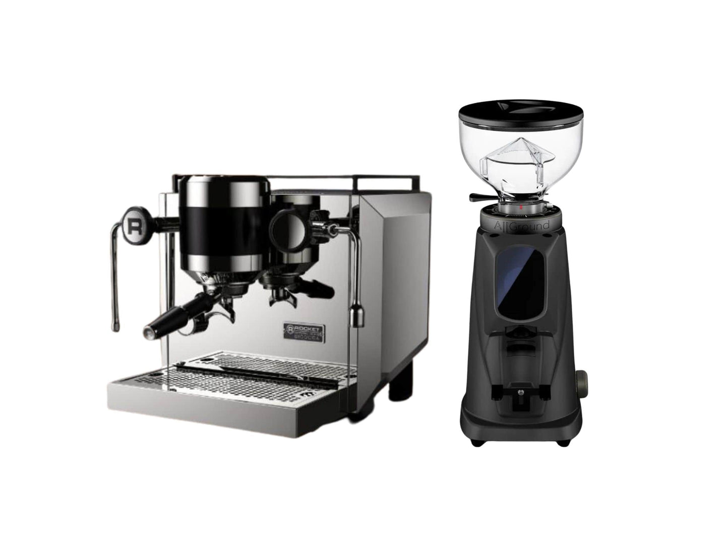 Bundle: Rocket Bicocca Espresso Machine + Fiorenzato AllGrond Sense Grinder | Pro Coffee Gear