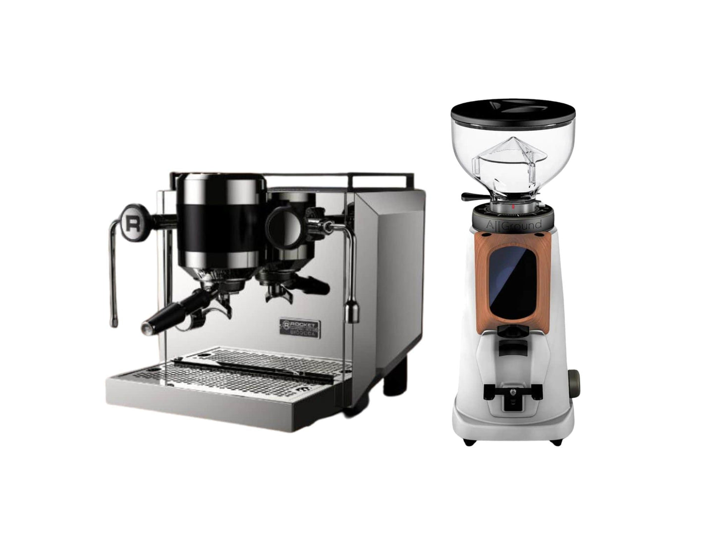 Bundle: Rocket Bicocca Espresso Machine + Fiorenzato AllGrond Sense Grinder | Pro Coffee Gear