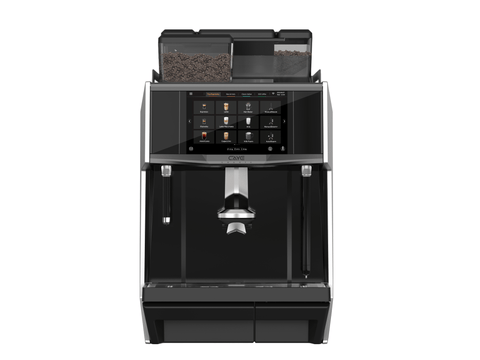 CAYE Smart X 1.5 Step 3-Hopper Super Automatic Espresso Machine, Silver, front view