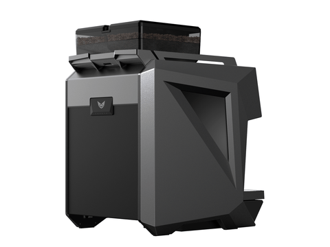 CAYE Smart X 1-Step Super Automatic Espresso Machine, Gray, rear three-quarter view