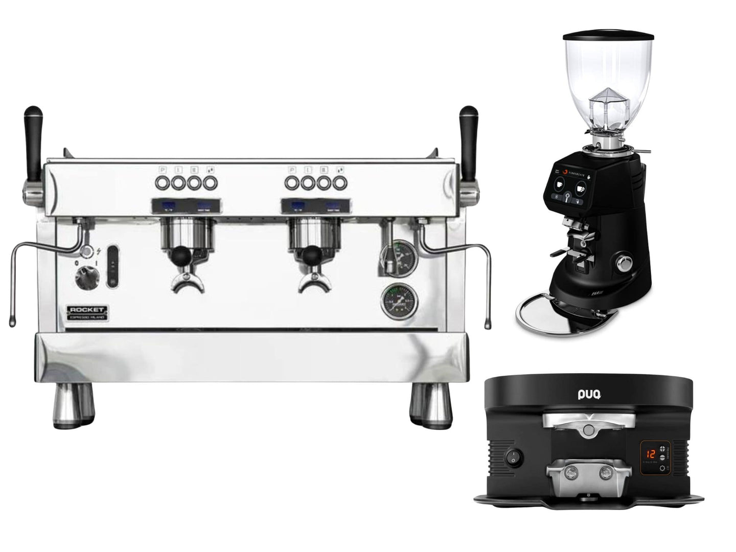 Rocket R9 + Fiorenzato F64 Evo + PUQ M4 Bundle | Pro Coffee Gear