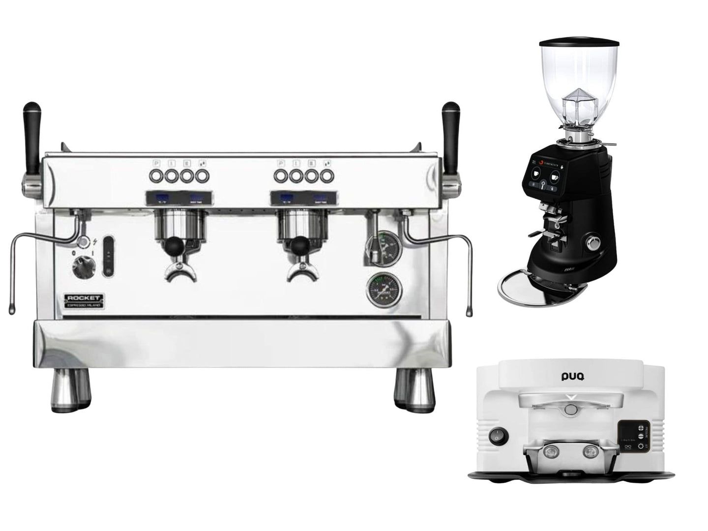 Rocket R9 + Fiorenzato F64 Evo + PUQ M4 Bundle | Pro Coffee Gear