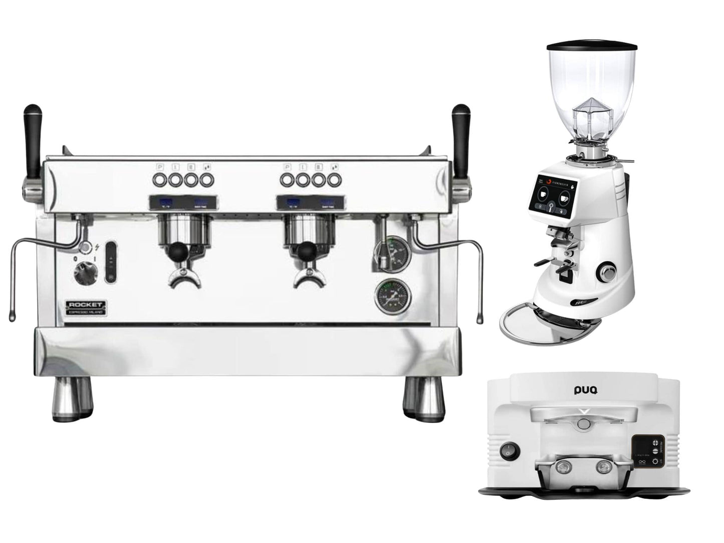 Rocket R9 + Fiorenzato F64 Evo + PUQ M4 Bundle | Pro Coffee Gear