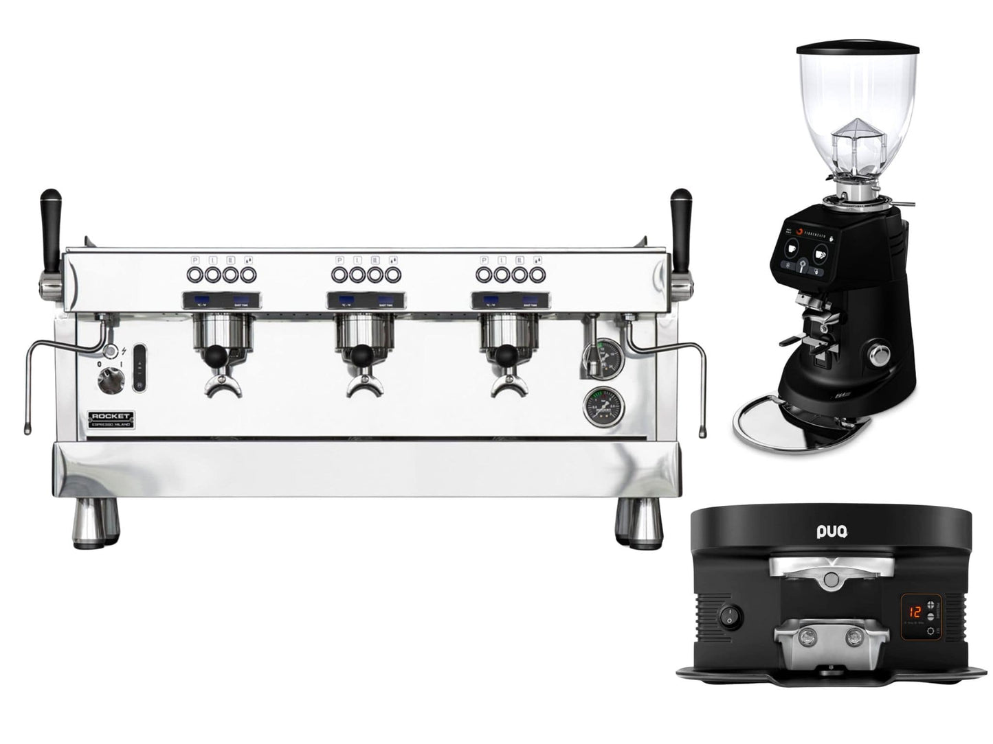 Rocket R9 + Fiorenzato F64 Evo + PUQ M4 Bundle | Pro Coffee Gear