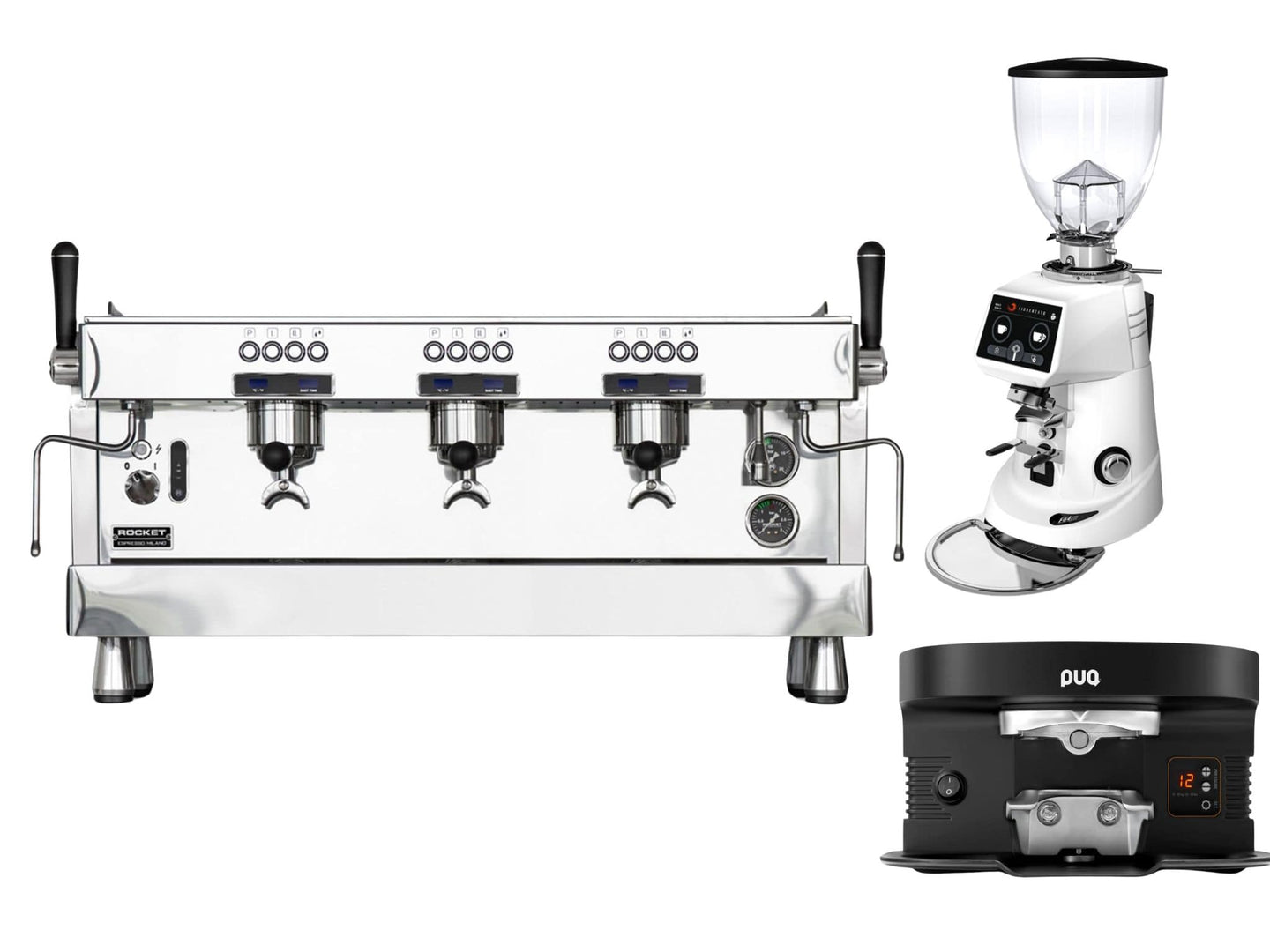 Rocket R9 + Fiorenzato F64 Evo + PUQ M4 Bundle | Pro Coffee Gear