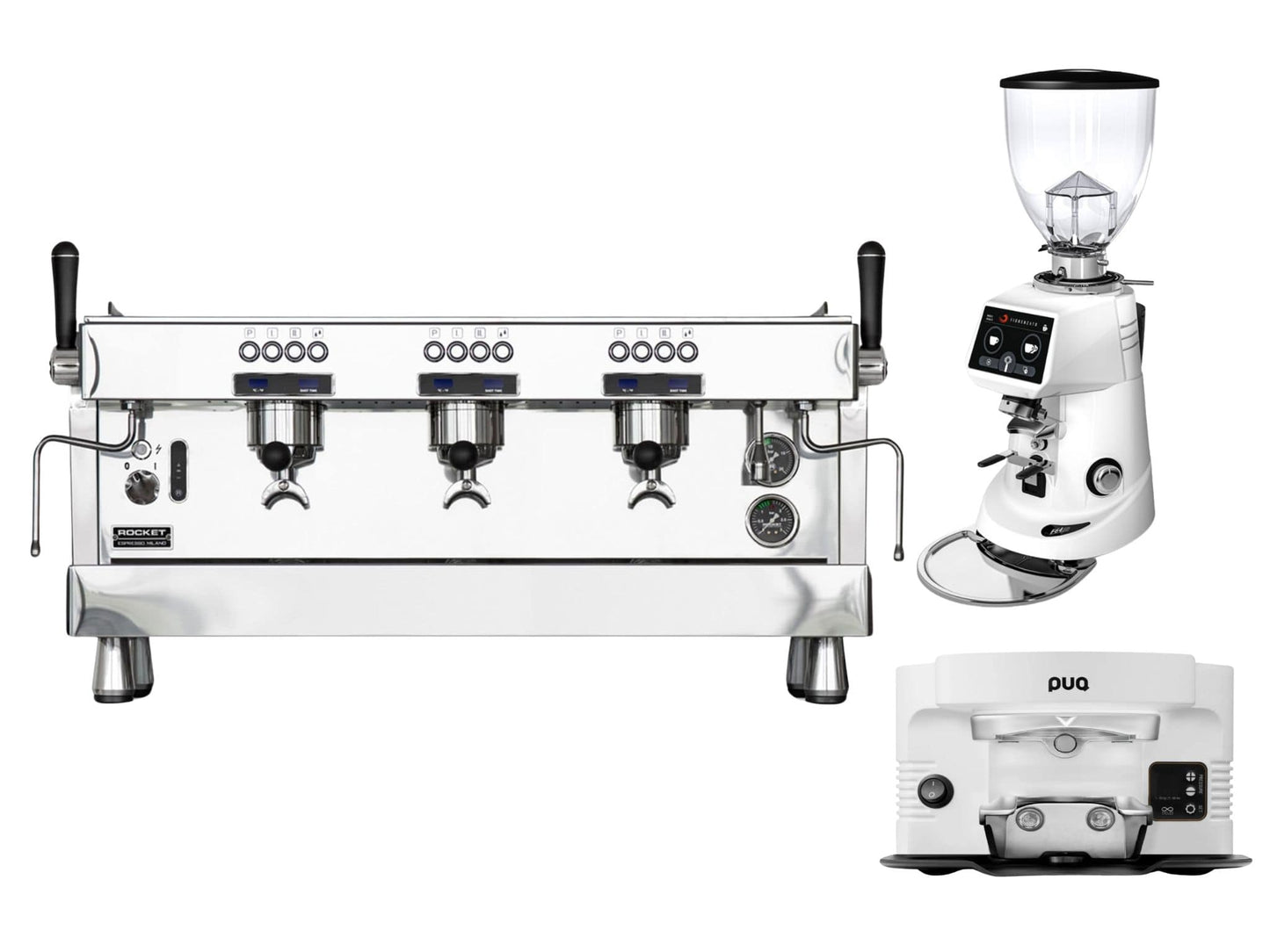 Rocket R9 + Fiorenzato F64 Evo + PUQ M4 Bundle | Pro Coffee Gear