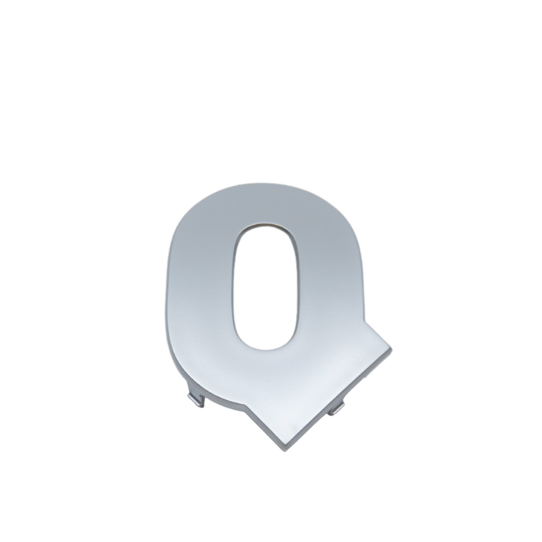 Q Logo Matt Chromium for Puqpress Q2 | Pro Coffee Gear